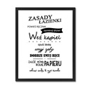 Obraz plakat z napisami do łazienki teksty XXL