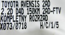 TOYOTA AVENSIS 2.2 D4D 2AD КОМПЛЕКТНИЙ ГРМ  (7899079043) фото min 11