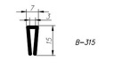 УПЛОТНИТЕЛЬ KRAWĘDZIOWA B-315 ТИП U NA RANT 3MM изображение 2