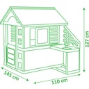 Detský záhradný domček Pretty s KUCHYŇOU 145x110x127cm Smoby + DOPLNKY Šírka produktu 110 cm