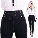 УДИВИТЕЛЬНЫЕ БРЮКИ, ЗАВЯЗАННАЯ ТАЛИЯ, ПУГОВИЦЫ, ВЫСОКАЯ ТАЛИЯ 304А