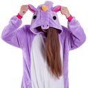 JEDNOROŻEC Fioletowy PIŻAMA Kigurumi Onesie Damskie Męskie L 165-174 cm