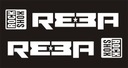 REBA ROCK SHOX белые наклейки на амортизатор 135-2 C