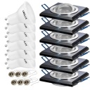 6x галогенный стеклянный светильник + LED GU10 12W