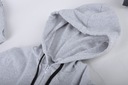 Dámska tepláková súprava bavlna komplet zapínanie zúžené nohavice sivá PL Adi 3XL Dominujúci vzor bez vzoru