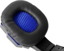 Słuchawki dla graczy gamingowe podświetlane LED mikrofon + adapter combo Materiał tworzywo sztuczne