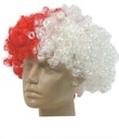 Peruka Afro Biało-Czerwoni Rodzaj peruka