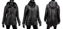Dámska zimná kožená bunda DORJAN ADL450 XS Dominujúca farba čierna