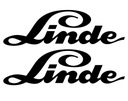 Наклейки для вилочных погрузчиков, надпись LINDE, 15 см