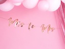 Баннер для девичника MISS TO MRS розовое золото