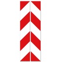 НАКЛЕЙКИ ПРЕДУПРЕЖДАЮЩИЕ РЕМНИ белые и красные 8х49см