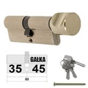 ВСТАВКА 35/45 РУЧКА ALUBRASS АТЛАСНАЯ ЛАТУНЬ