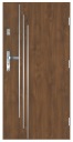 Входные двери в квартиры INOX WALNUT 90 Правая