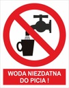 Наклейка «ПИКТОГРАММА здоровья и безопасности», вода непригодна для питья
