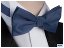 Мужской галстук-бабочка к рубашке темно-синий фиолетовый бирюзовый — 10 цветов
