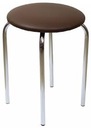 Табурет коричневый хром. Польский продукт. Эко.