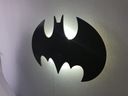 Nočná lampa Batman LED na batérie superhrdina na stenu do detskej izby Hrdina Batman