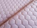 Стеганая бархатная обивочная ткань с шестиугольниками розового цвета.