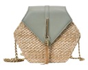 МИНИ-СОЛОМЕННАЯ СУМКА, ПЛЕТЕНАЯ КОРЗИНА, ЦЕПЬ