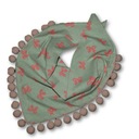 Треугольный шарф с помпонами шарф 1-10