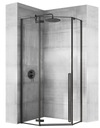 ПЯТИГОНАЛЬНАЯ ДУШЕВАЯ КАБИНА, ЧЕРНЫЙ КАРКАС 80x80