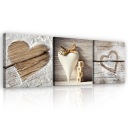 КАРТИНА ДЛЯ ГОСТИНОЙ СПАЛЬНИ ТРИПТИХ 3 ЧАСТИ ДОСКА СЕРДЦЕ КАРТИНЫ НА ХОЛСТЕ