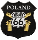 НАШИВКА для мотоцикла ROUTE 66 Польша 13,5 x 14 см