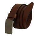 КОЖАНЫЙ РЕМЕНЬ ДЛЯ БРЮК 4 СМ КОРИЧНЕВЫЙ ЛИСТ 105