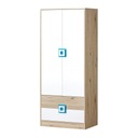 мебель NICO NIC_01 шкаф 80 светлый дуб/белый