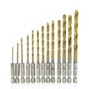 СВЕРЛА ШЕСТИГРАННЫЕ ПО МЕТАЛЛУ 1,5-6,5 HSS ТИТАН 13 ШТ.