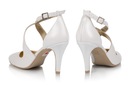 Свадебные туфли, белые танцевальные туфли на каблуке с ремешками 37