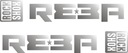 Наклейка серебристая REBA ROCK SHOX Амортизатор 135-2C