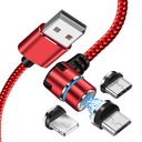 МАГНИТНЫЙ КАБЕЛЬ 3в1 2м ДЛЯ IPHONE TYPE-C MICRO USB