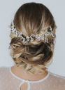 Обруч на проволоке, диадема серебро, украшение для волос, бусины, кристаллы, свадебный