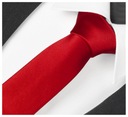 Узкий гладкий галстук из микрофибры, 6 см, КРАСНЫЙ gs19