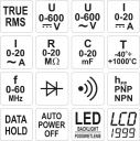 Мультиметр истинного среднеквадратичного значения YATO YT-73083 temp hold light