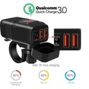 ЗАРЯДНИЙ ПРИСТРІЙ МОТОЦИКЛЕТНА ВОЛЬТМЕТР 2XUSB QC 3.0  фото 6