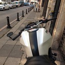 BOTTOM SIDE MIRRORS IN STEERING WHEEL NAKED CAFE RACER BOBBE 