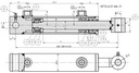 ТОНКИЙ ГИДРАВЛИЧЕСКИЙ ЦИЛИНДР SMT1G 40x25 ХОДОВ 100