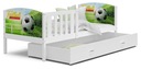 Кровать детская 190х80 белая с графикой OLAF