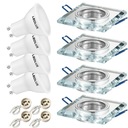 4x фиксированных стеклянных галогенных светильника KW+ LED GU10 5W