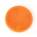 ОРАНЖЕВЫЙ РЕФЛЕКТОР самоклеящийся, круглый, диаметр 61 мм.