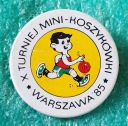 ЗНАК 10-Й ТУРНИР ПО МИНИ-БАСКЕТБОЛУ ВАРШАВА 1985 г.