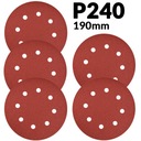 НАСАДОЧНАЯ БУМАГА 190мм P240 5шт MP-0020 0015 0017