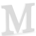 ДЕРЕВЯННАЯ БУКВА М СТОЯЩАЯ БЕЛАЯ 3D-20СМ СВАДЬБА