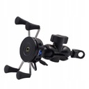 ДЕРЖАТЕЛЬ ДЛЯ МОТОЦИКЛА + USB, АЛЮМИНИЙ