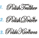 Наклейка «Польский водитель-дальнобойщик», Polish Driver XL