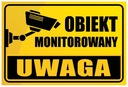 Obiekt MONITOROWANY TABLICZKA 20x30 PCV tablica zadruk bezpośredni UV WR3