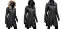 Dámsky kožený kabát prešívaný DORJAN ANL450 XS Dominujúca farba čierna