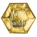 TALERZYKI HAPPY NEW YEAR 18 CM 6 SZT. SYLWESTER
